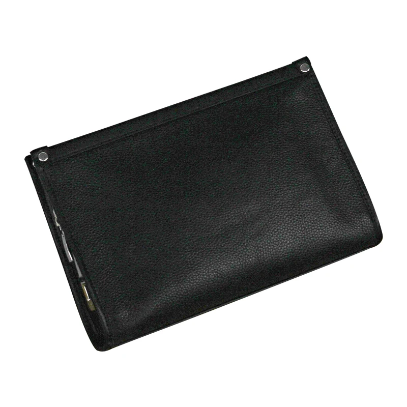 Bolso de mano de cuero con cerradura de huella dactilar para hombre, billetera de dinero larga para hombre, bolsa de teléfono móvil, bolsa de