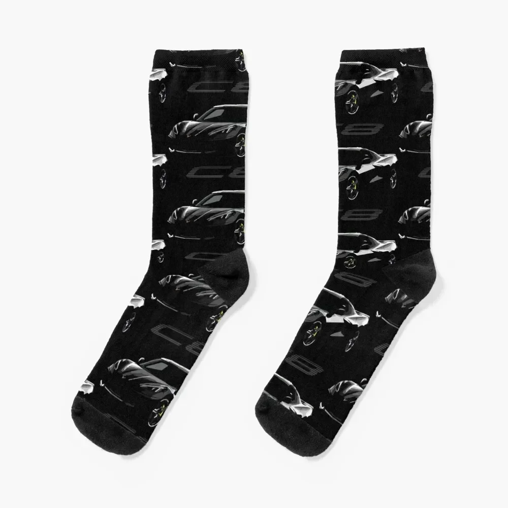 Black 2020 C8 Socks FASHION hiphop Socks Men's Women's