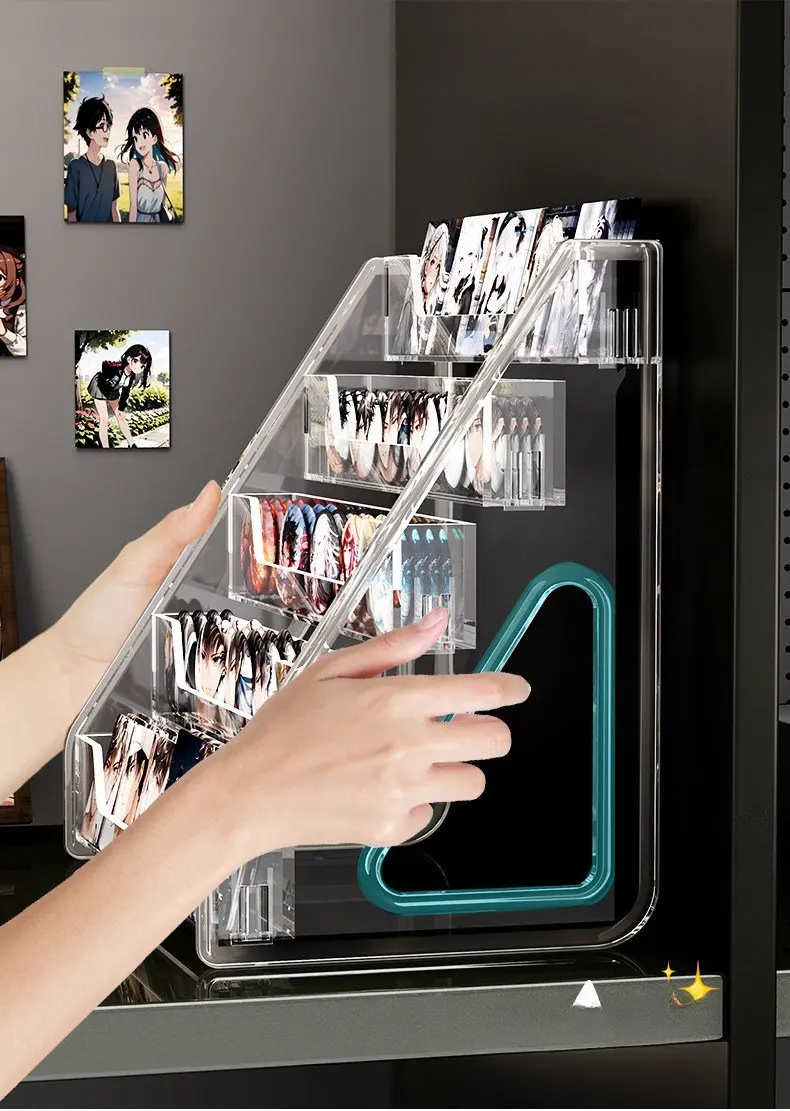 Schmuckständer Transparenter Figurenaufbewahrung Mehrstöckiges Acryl-Organizer für Abzeichen, Kosmetik und Schmuck – Detail 9