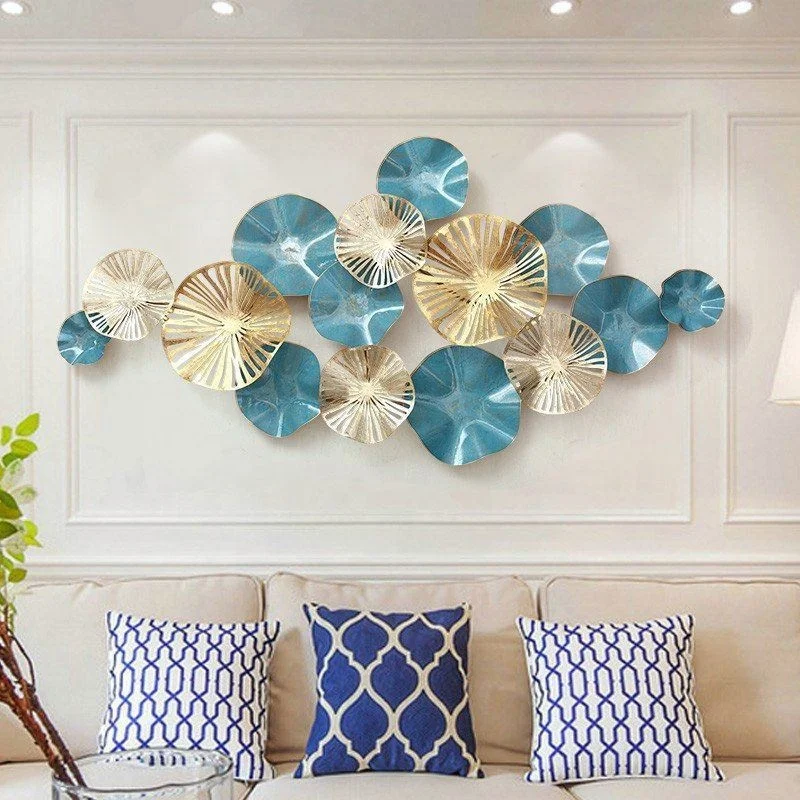 

home decor Creative Design Luxury Flower Art Living Room Metal Hanging Wall Decor