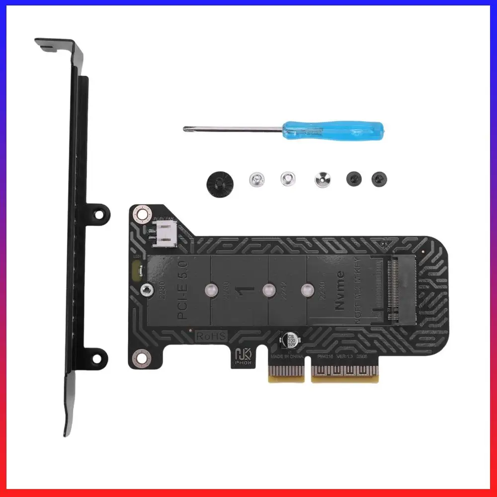PH4215 Expansion Card Ultra Speed 128Gbps Adapter Card PCIe 5.0 To M.2 NVMe Adapter Card for 2230/42/60/80 SSD (Not for SATA)