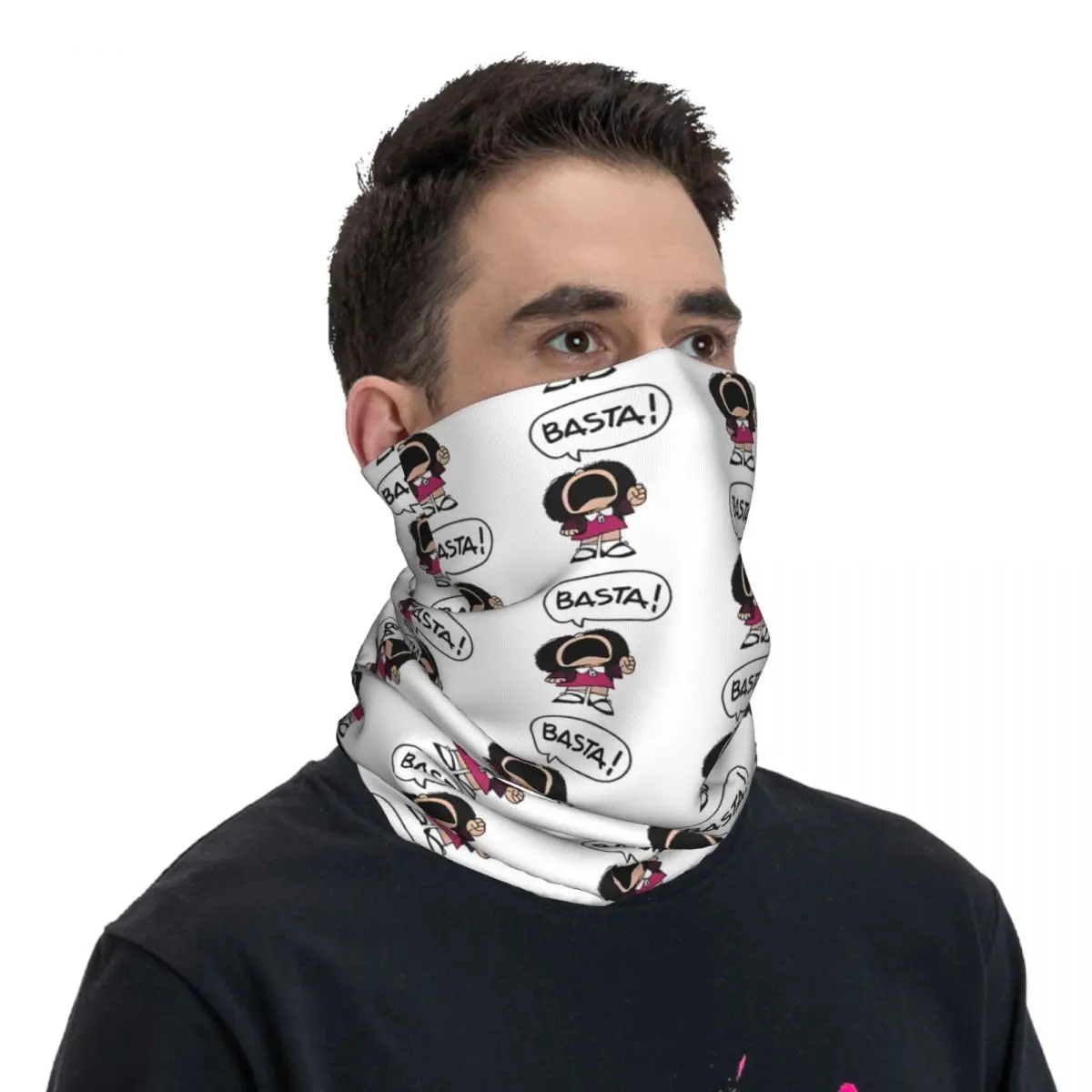 Comic Girl Enough Thin Wrap Scarf Bandana Neck Gaiter Face Cover Headband image 4