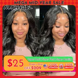 Wow Angel 7x7 HD Lace Closure Wigs 34inch Body Wave Wigs Remy Hair 6x6 HD Lace Closure Human Hair Wigs Pre Plucked Glueless Wigs