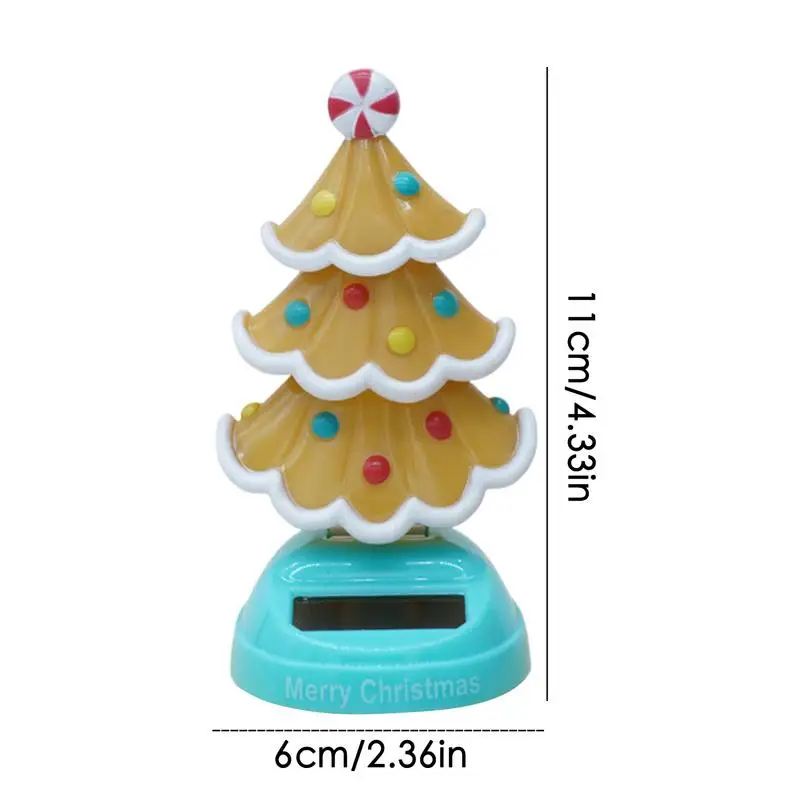 Solar Dashboard Figures Christmas Solar Dancing Toy Christmas Tree Novelty Moving Christmas Tree For Desk Windowsill Car