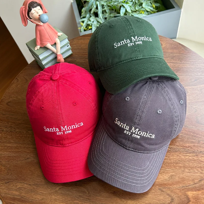 1 Stück INS-Style Baseballkappe mit Buchstaben-Stickerei für Frauen, Gesichtsverkleinernd, Sonnenschutz, Koreanische Version, Hip-Hop-Hut, Sonnenhut für Paare – Detail 5