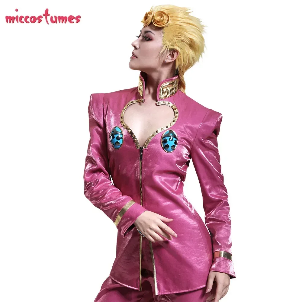 Miccostumes Men\'s Golden Wind Giorno Cosplay Costume Outfit for Men Halloween cosplay costume