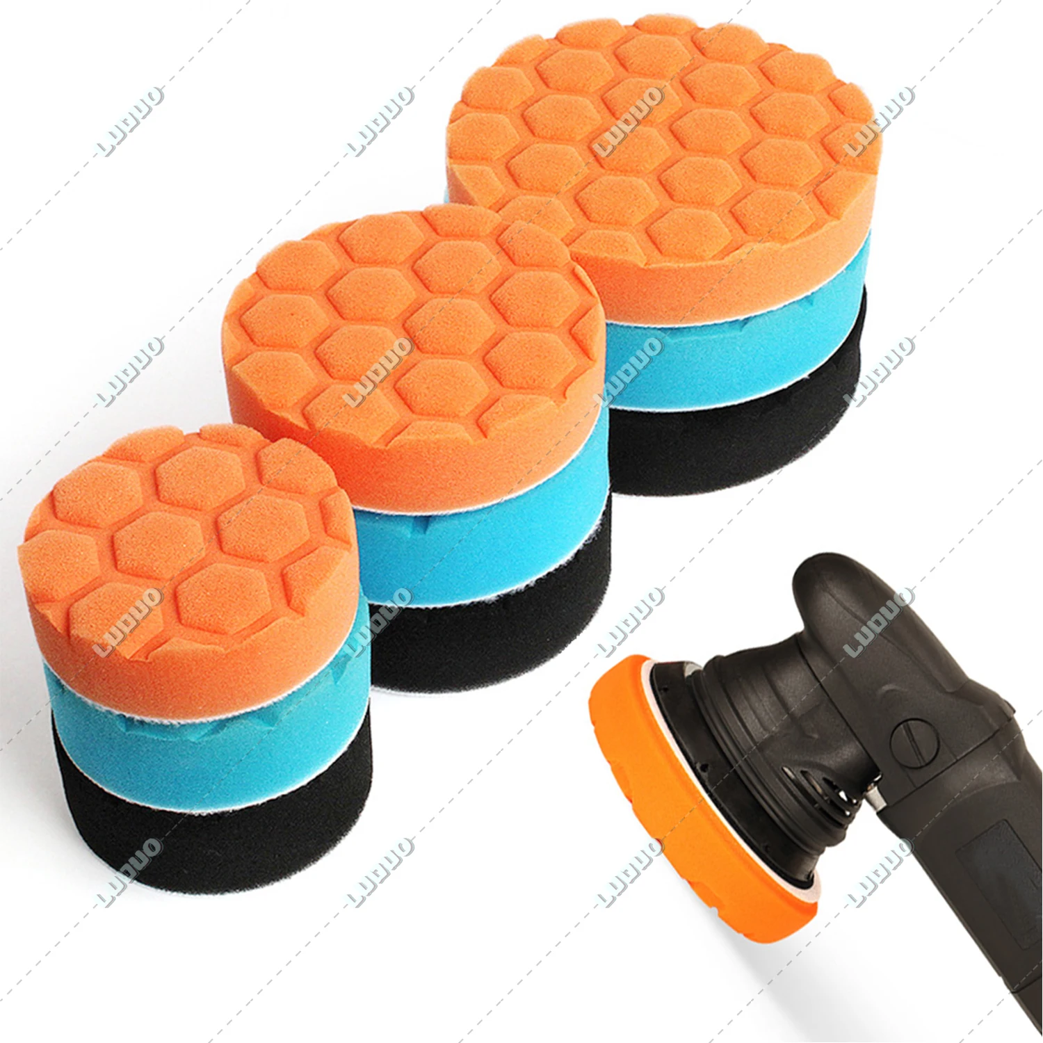 3/4/5/6/7Inch Car Waxing Sponge Polishing Pad Disc Kit Buffing Sponge For Auto Headlight Polisher Car Detailing Washing Repair