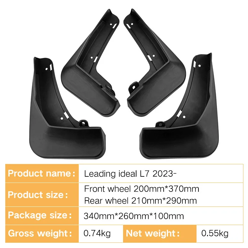 FOR Li Auto Leading ideal L7 2023 Car Molded Mud Flaps Splash Guards Mudguards Front Rear Styling Front Rear Car Accessories