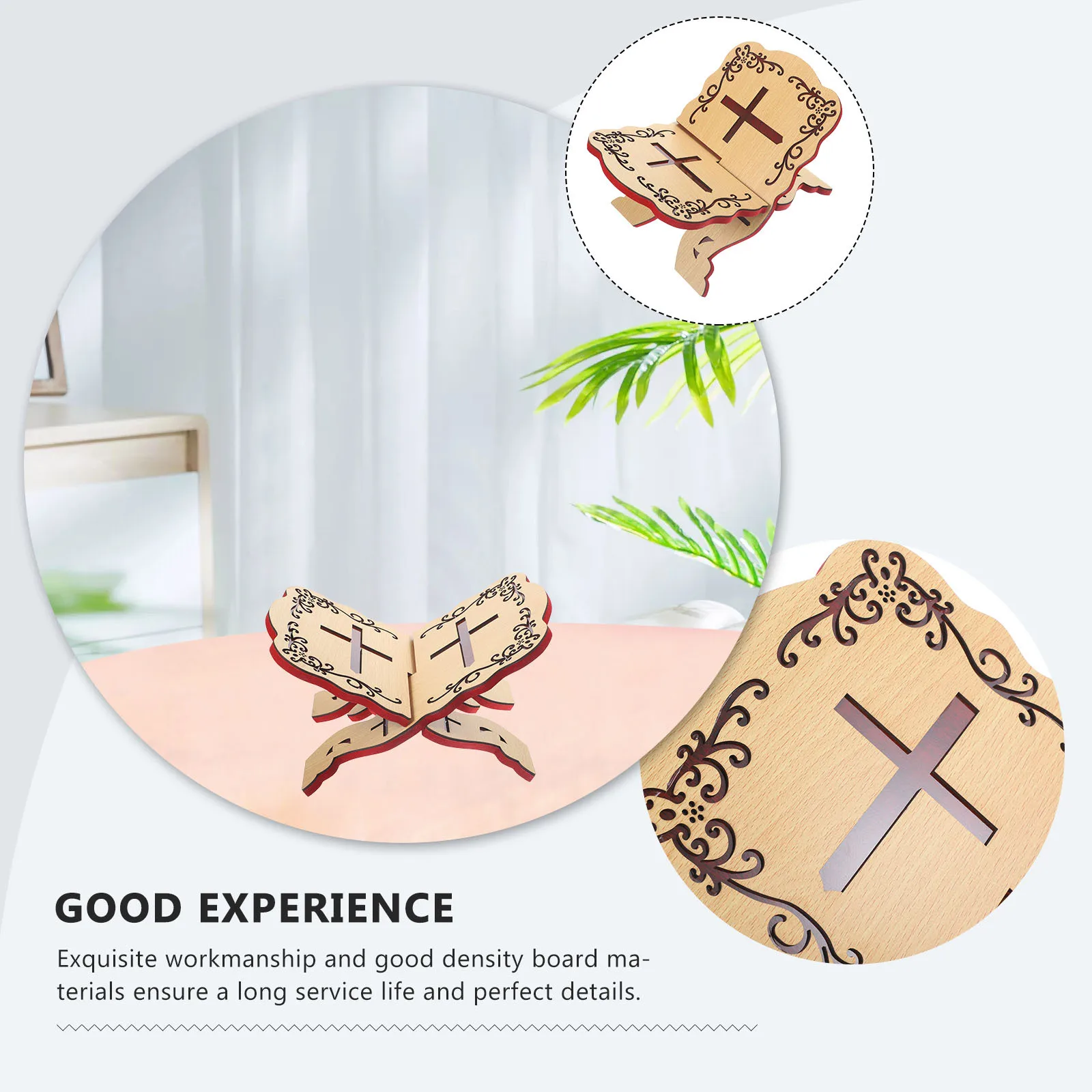 

Reading Stand Premium Density Board Chanting Rack for Quran and Bible Book Holder Reading Supply Home Temple Buddhist Book Stand