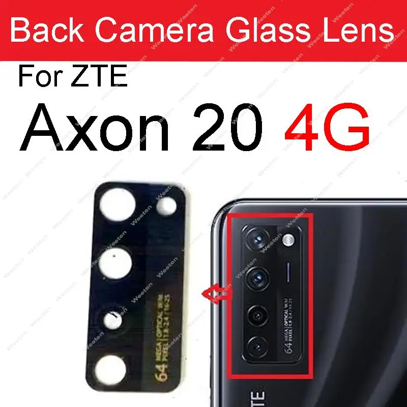 For ZTE Axon 20 30 Pro 31 Ultra 40Se Rear Camera Lens Glass Back Camera Glass Lens with Sticker Tape Parts