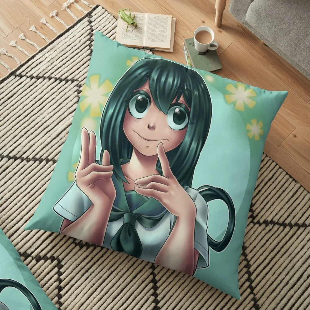 Froppy Pattern Pillow Case Fashion Square Cushion Car Sofa Home Office Decor