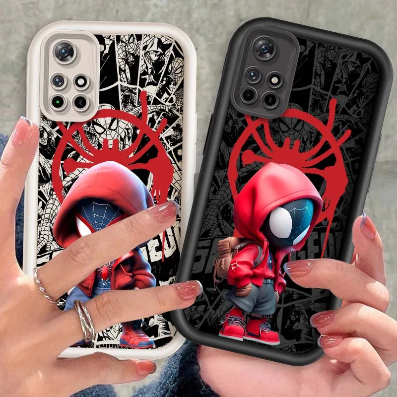 

Marvel Spider Man Cartoon For Xiaomi Redmi Note 14 13 13R 12 12R 11 11E 11T 11S Pro Plus 5G Eye Ladder Cover