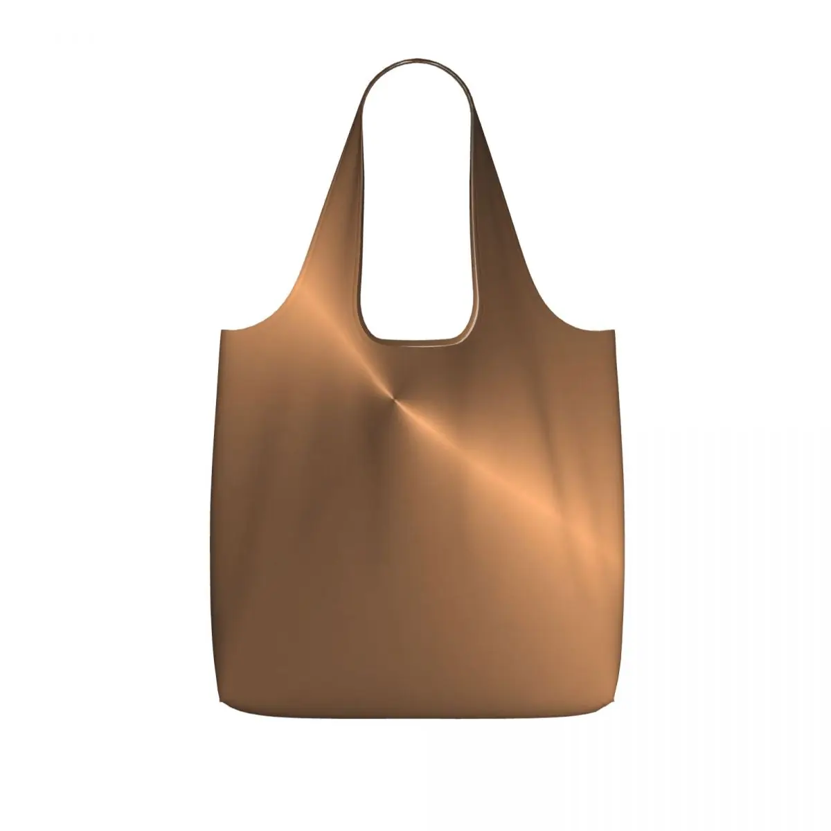 Brushed Copper Shopping Tote Bag Canvas Large Capacity Shoulder Bags Shopper Grocery Handbag for Women
