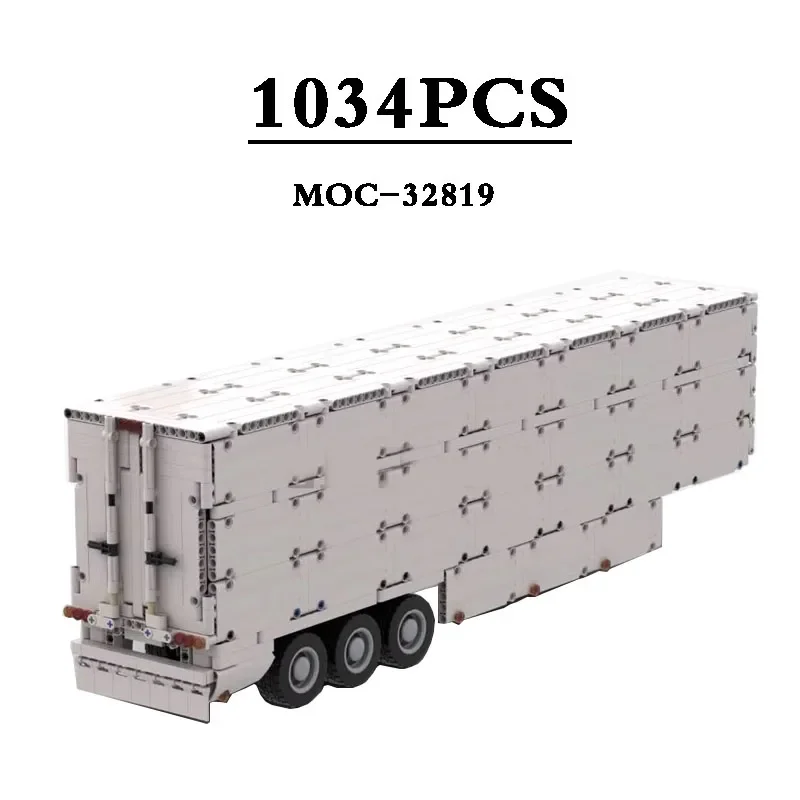 MOC-32819 for 42078 Refrigerated Semi Trailer Model Truck Trailer Building Block Toys 1034PCS Boy Birthday Gift Christmas Toys