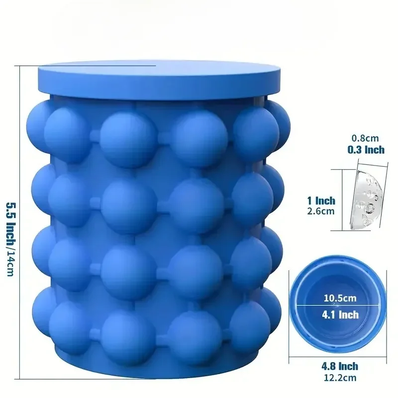 Silicone Ice Cube Maker Portable Bucket Wine Ice Cooler Beer Cabinet Space Saving Kitchen Tools Drinking Whiskey Freeze
