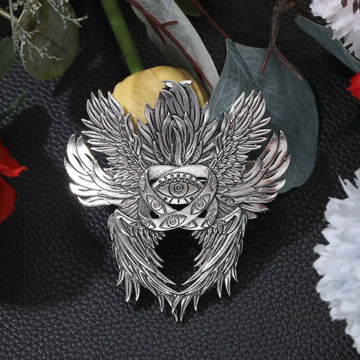 فايكنغ ريترو ستة مجنح الملاك عين الله مشبك شعر شخصية عصرية متعددة الاستخدامات إكسسوارات شعر للحفلات هدية مثالية الاختيار الأول #1