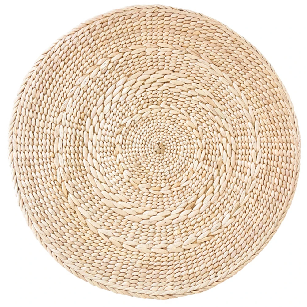 

Round Thickened Kneeling Mat 40cm Cattail Grass Seat Cushion for Home Bedroom Floor Mats Picnic Pad Woven Straw Japanese Style