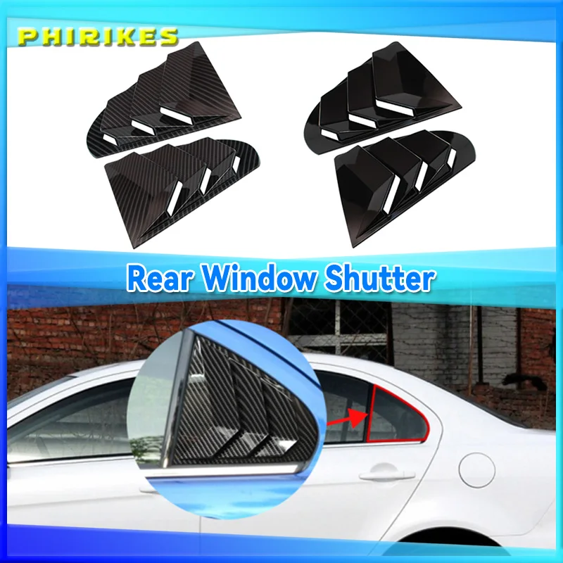 

2PCS Window Louver Shutter For Mitsubishi Lancer EX X EVO 2008-2018 Car Rear Louver Window Side Shutter Accessories