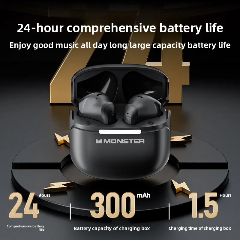سماعات بلوتوث مونستر GT15 داخل الأذن عمر بطارية طويل سماعات لاسلكية بخاصية إلغاء الضوضاء مناسبة للبيع الساخن عبر الحدود #1
