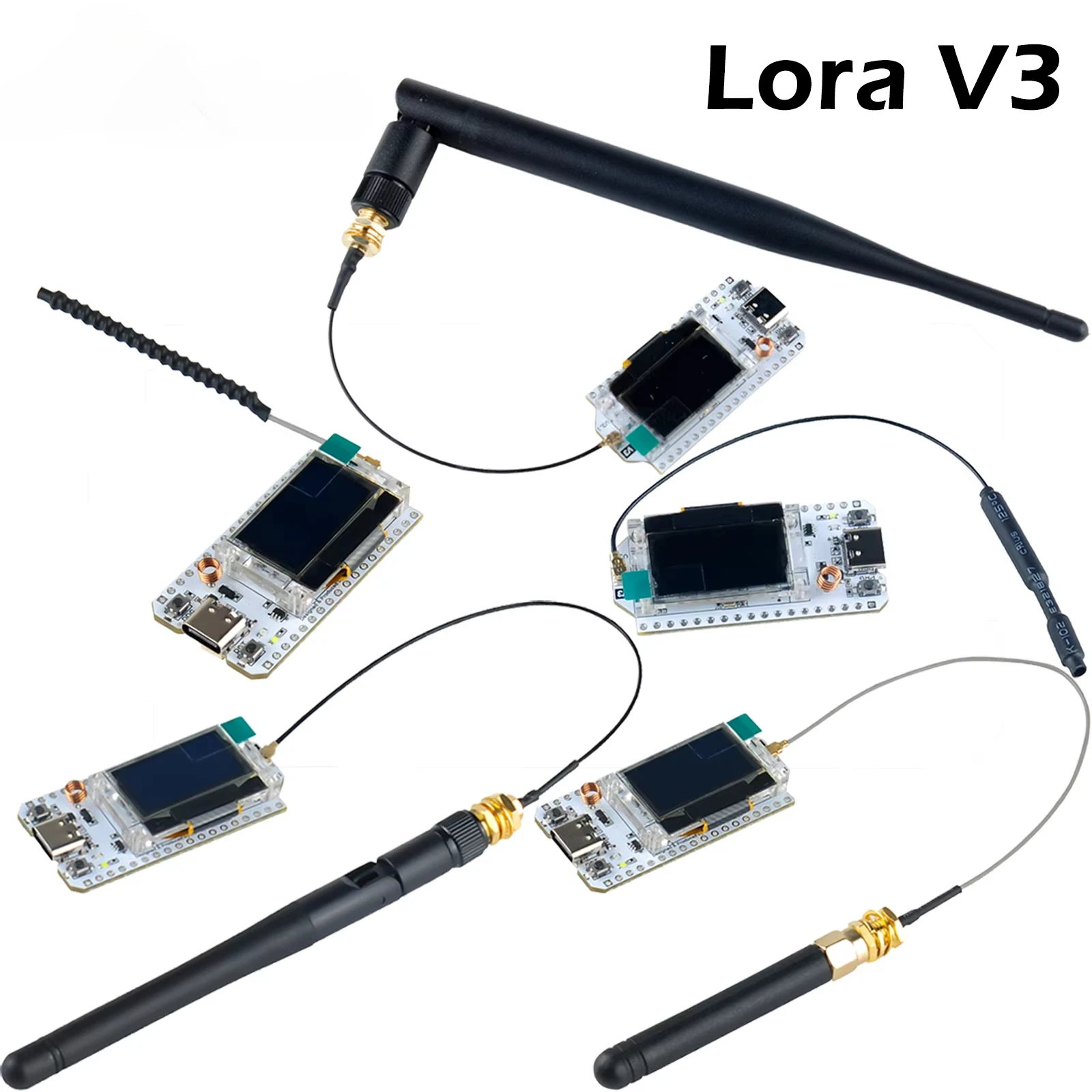 0.96 OLED Display ESP32 lora 32 v3 868MHz 915MHz HTIT-WB32LA_V3 LoRa32 SX1262 Development Board 2/5dbi for meshtastic devices