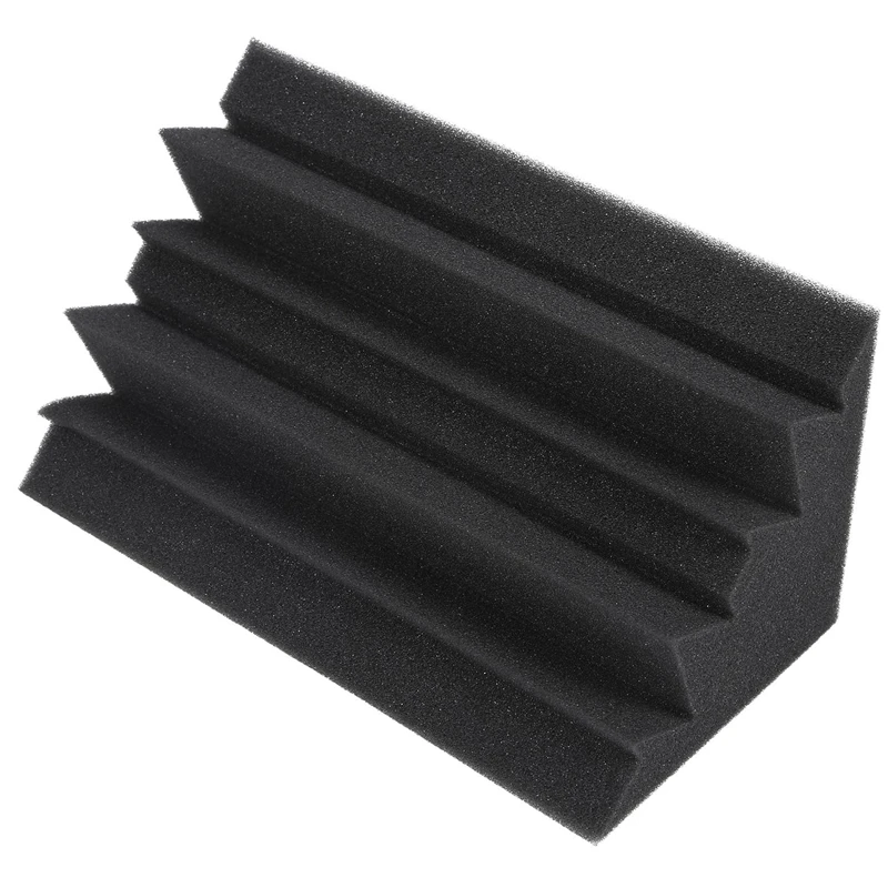 New 8 Pack Of 4.6 In X 4.6 In X 9.5 In Black Soundproofing Insulation Bass Trap Acoustic Wall Foam Padding Studio Foam Tiles (8P