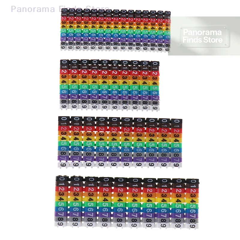 Colorful C-Type Cable Markers Number Tag Label for Wire Durable Identification for 1.5/2.5/4/6mm² Cable