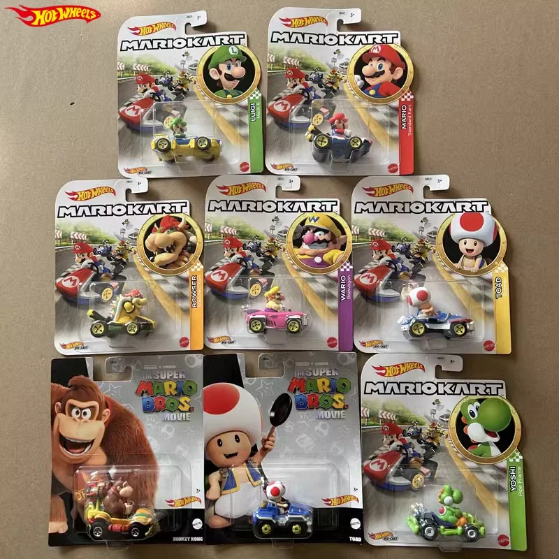 Подлинные Hot Wheels 1/64 Gbg Hkd Grn Series Mario Bowser Series Коллекционный автомобиль Настольный орнамент Игрушки-сюрпризы на день рождения Подарки