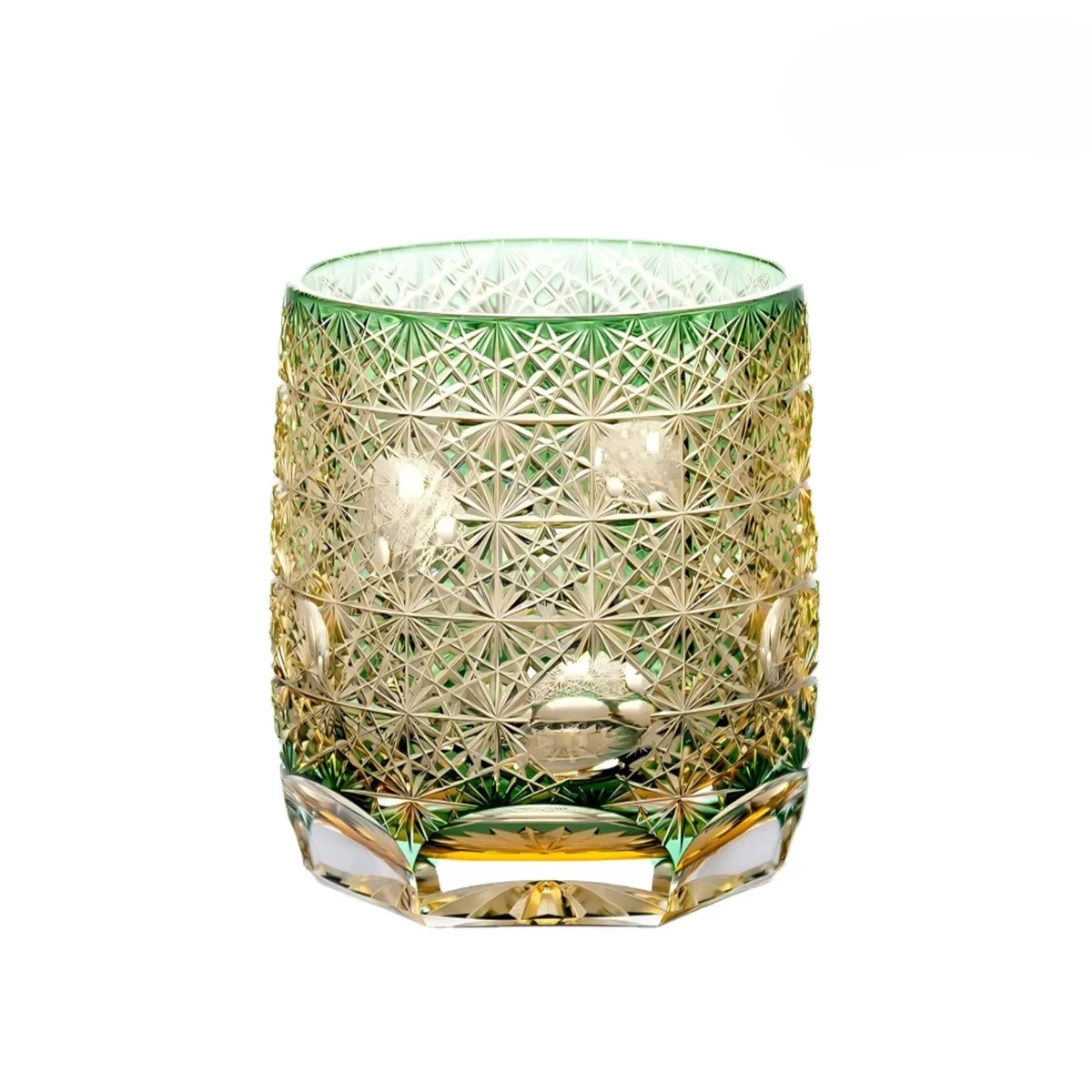 PYH Modern Light Luxury Premium Sensitive Blue Algae Color Locke Crystal Glass Whiskey Foreign Wine Cup Gift