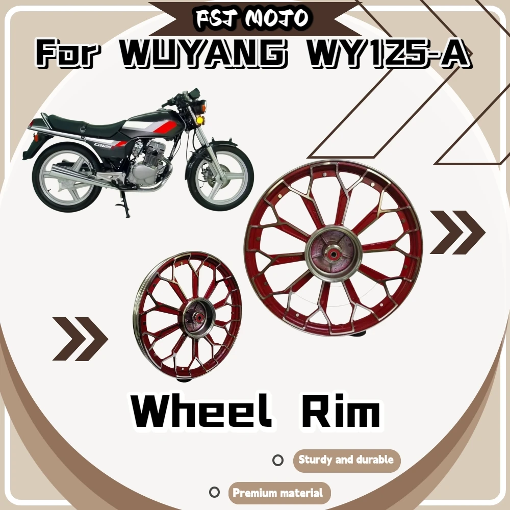 For WUYANG WY125‑A 18Inch 10‑Spoke Alloy Wheel Hub Drum‑Brake Rim Precise‑Balance Stylish Anti‑Corrosion Mod Accessories
