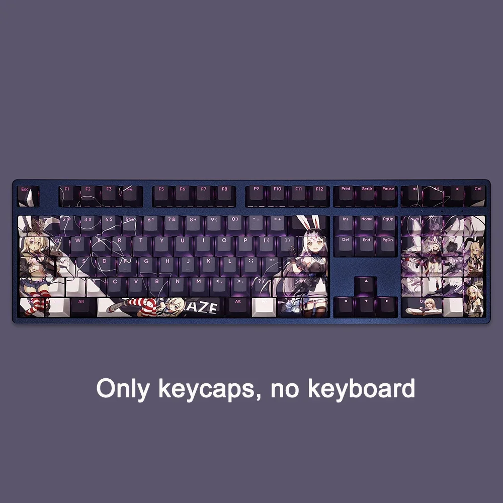 Game COLLECTION Tastenkappen Shimakaze Tastenkappen PBT Dye-Sub Cherry Hintergrundbeleuchtung Mx Tastenkappen Anime Tastenkappen für ANSI 61 87 104 108 Layout – Detail 16