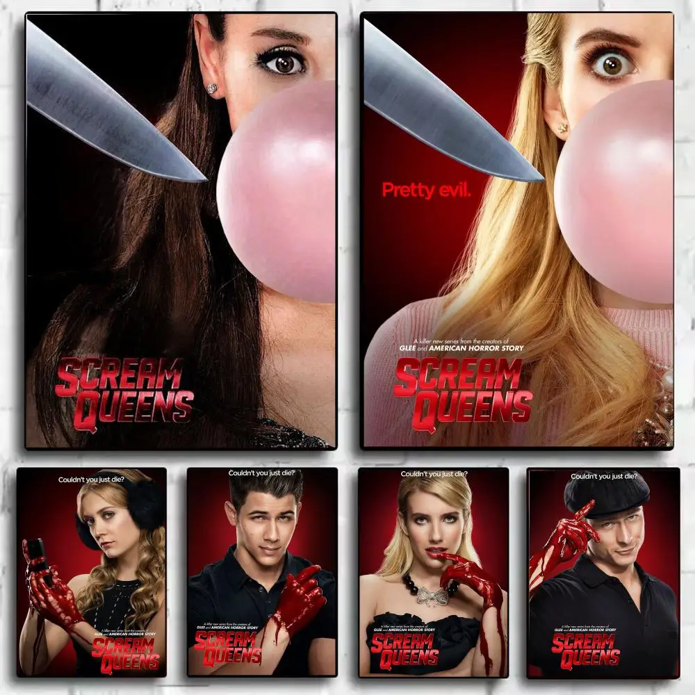 TV Drama S-Scream Queens Poster Modern  Wall Art Aesthetic Minimalist Bedroom Decor Cafe Home Gift
