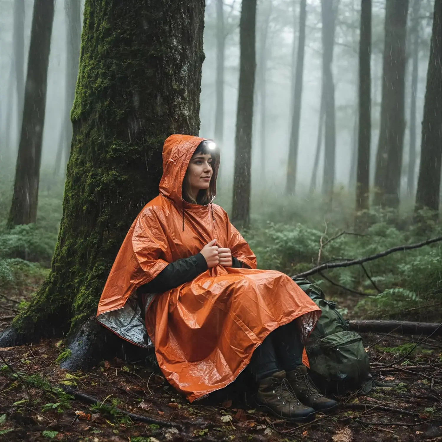 

Outdoor Multifunction Raincoat Waterproof Camping Poncho Survival Emergency Rain Gear Camping Equipment