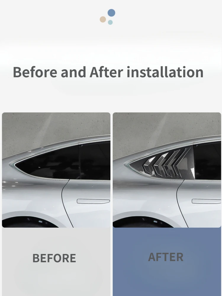 For NIO ET7 special rear window glitter blackened EC6 rear triangle blinds body trim to modify Darth Vader image 6