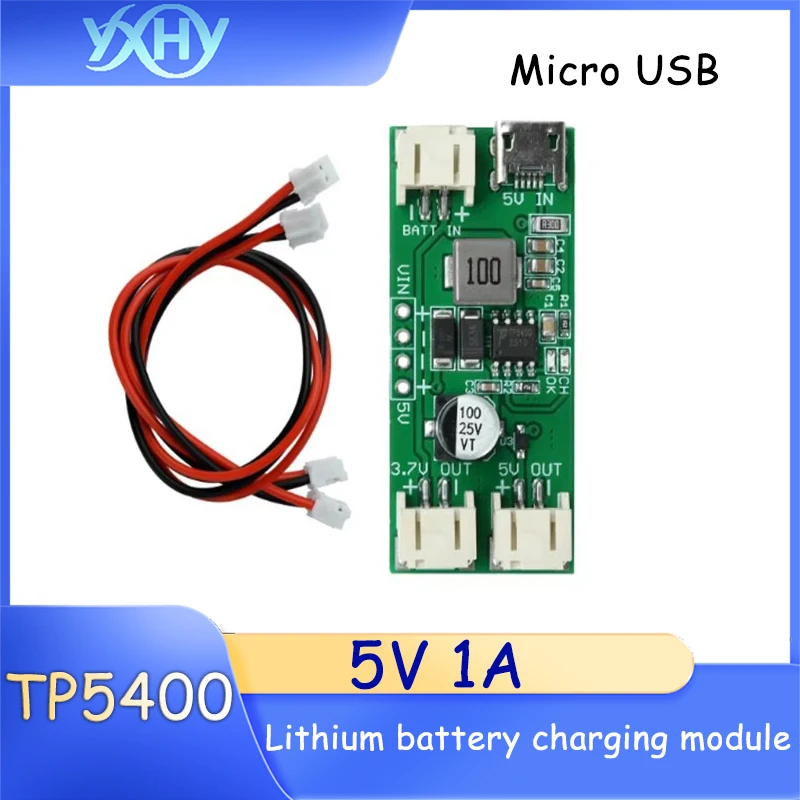 

1PCS TP5400 Lithium Battery Charging Module 5V1A Boost Control Board Specialized Charging Boost Module for Power Banks