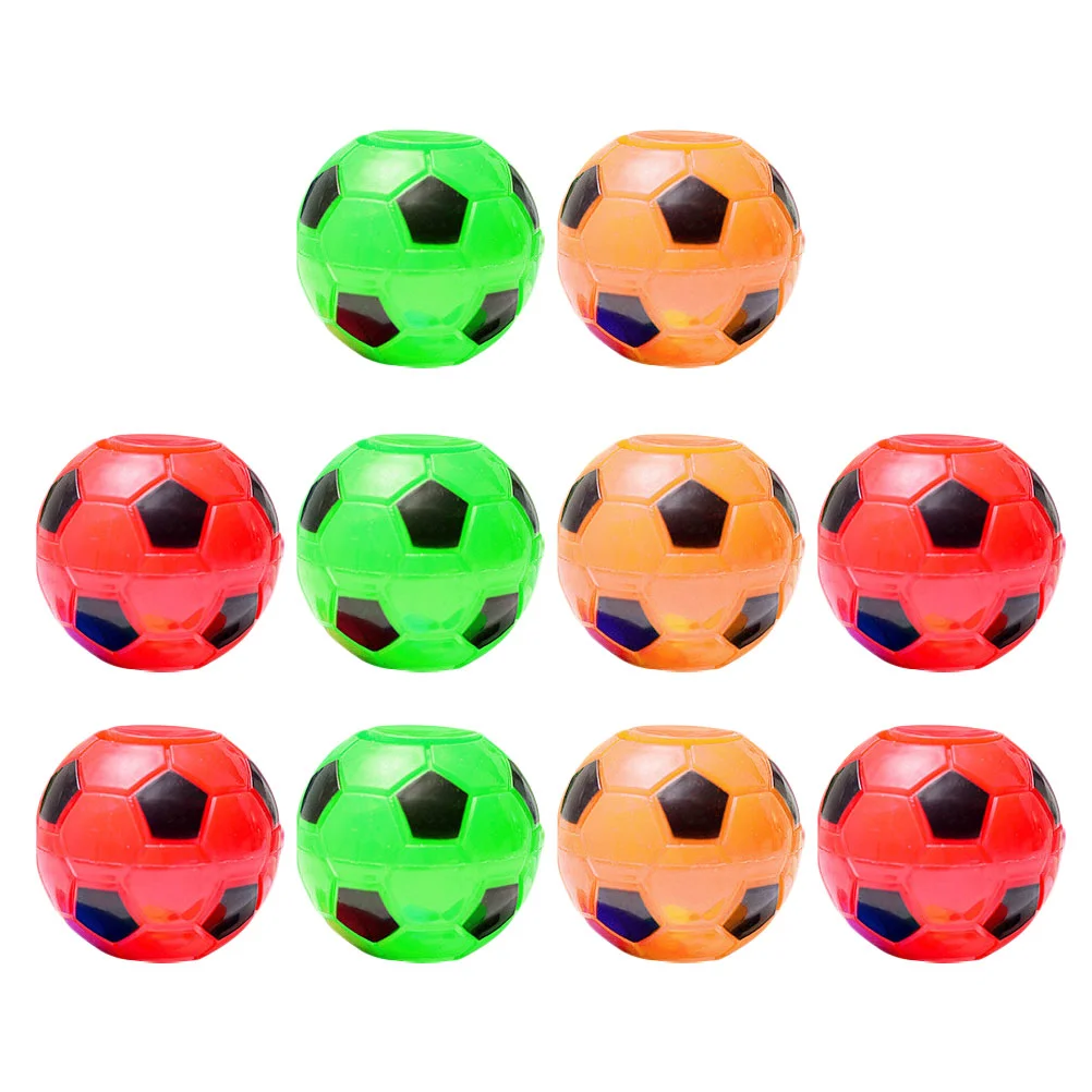 10 Pcs Mini Fidget Spinners Fingertip Soccer Toy Football for Ballpoint Pens Childrens Toys Kids Earth Tones Bulk