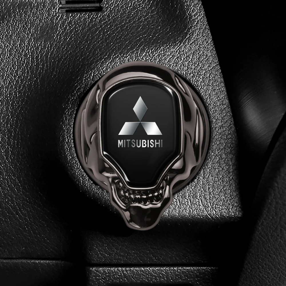 Car Styling Engine Ignition One-key Start Button Metal Alloy Sticker For Mitsubishi L200 ASX Pajero Sport Outlander Xpander