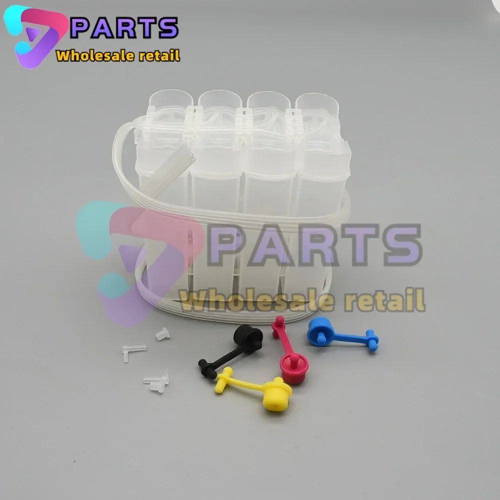 4 Color 85ML DIY Continuous Ink Supply System Outer Ink Tank Universal CISS Refill Kit compatible for Epson Canon HP Brother Ink