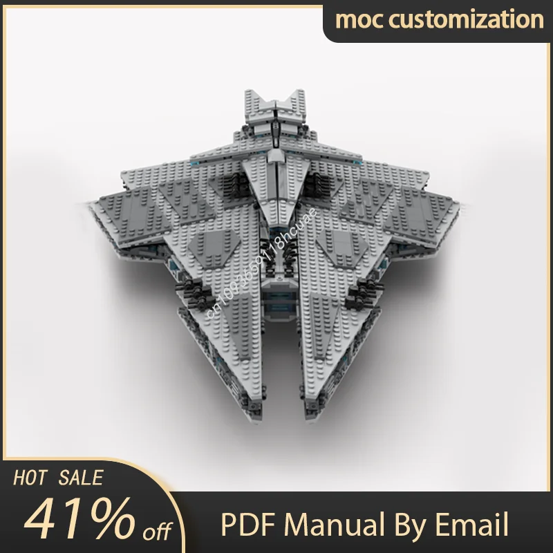

НОВЫЙ 1714 шт., Star Battle MIDI Harrower Class Dreadnaught, сделай сам, креативная детская кирпичная игрушка, здание на день рождения, праздничный подарок, блоки