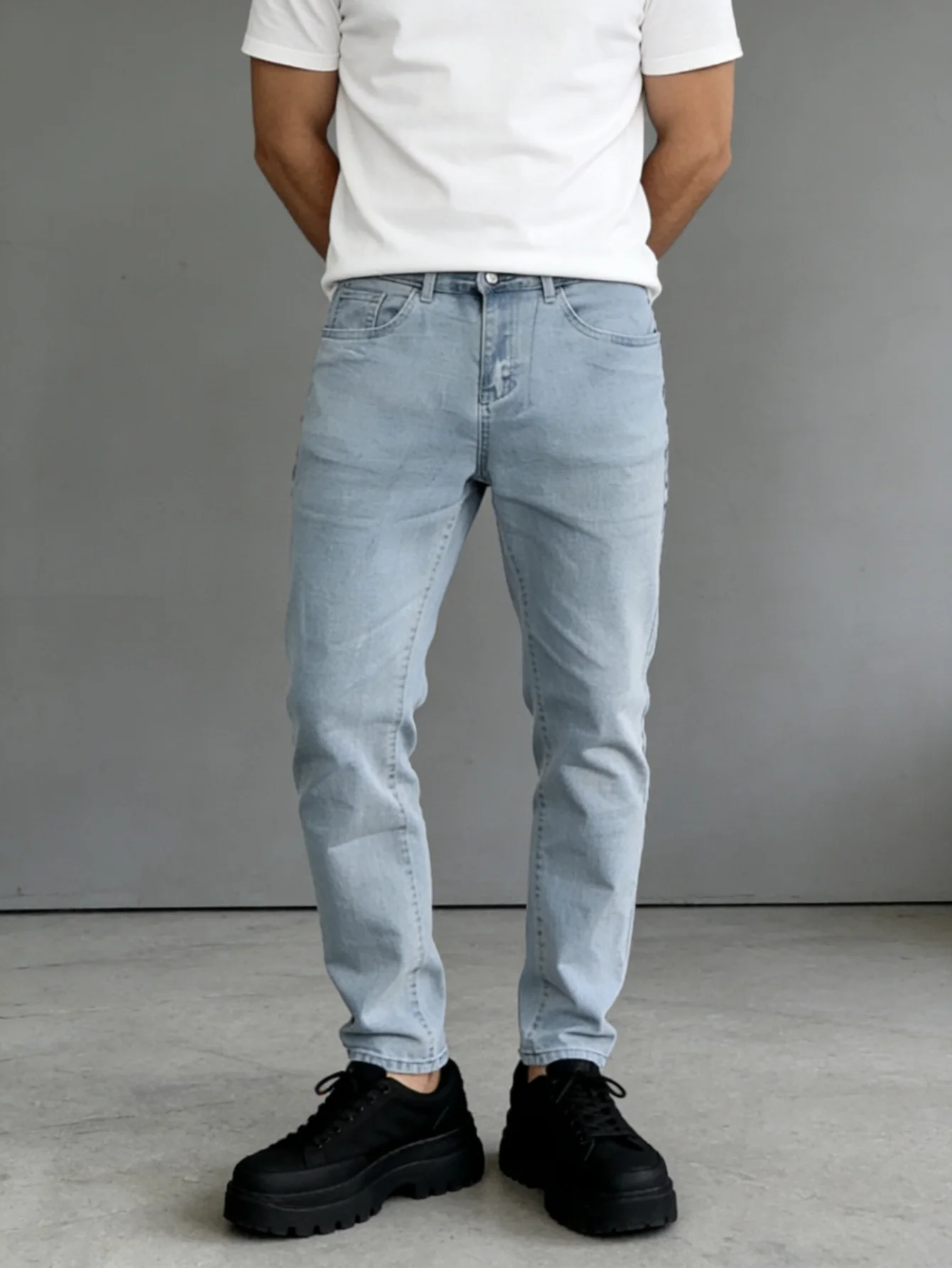 Trendy Patchwork Jeans Men, Fashion Street Style Denim Pants, Creative Design Trousers, Artistic Gift for Boyfriend