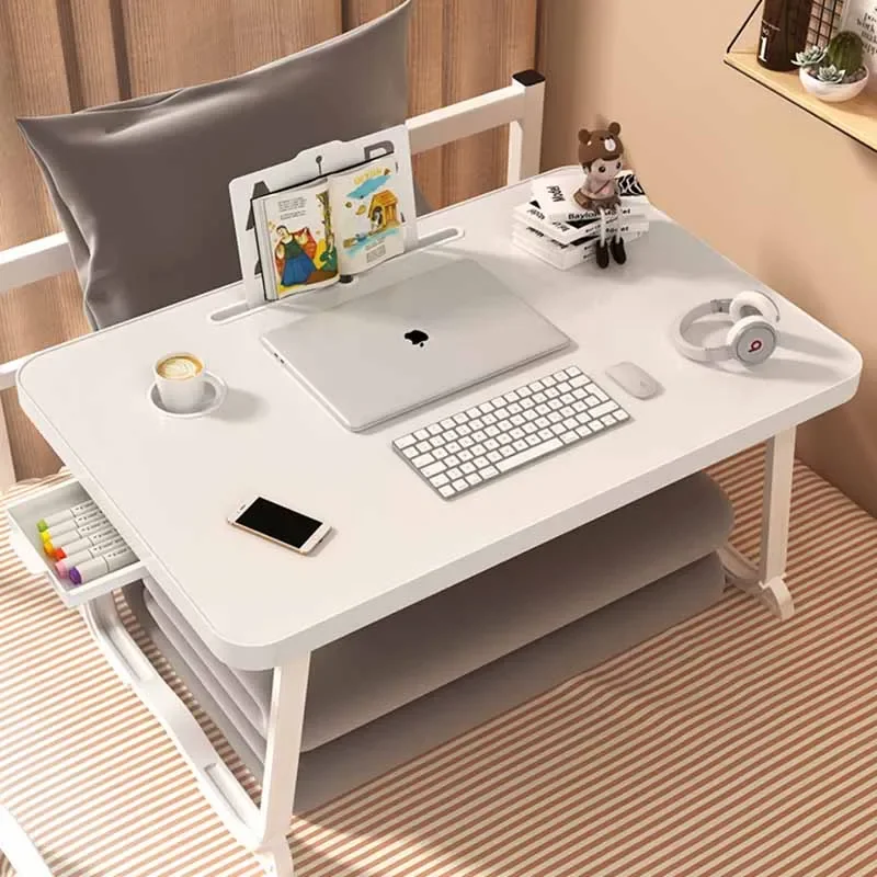 Home Office Desk Ergonomic Modern Portable Foldable Table Bed Corner White Organizadores De Escritorio Library Furniture