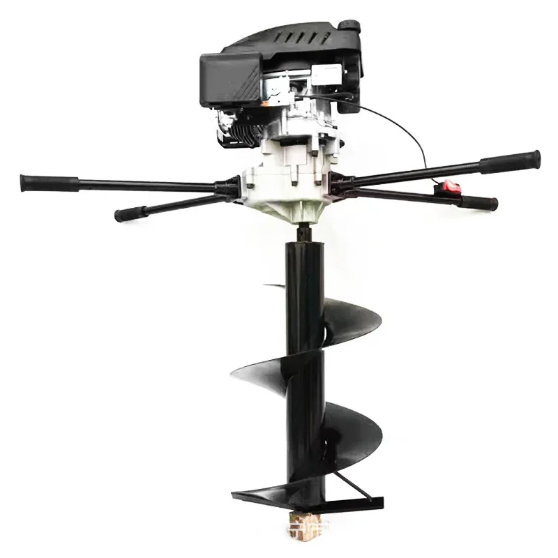 

Handheld rotary drilling rig, double two-stroke auger drilling machine