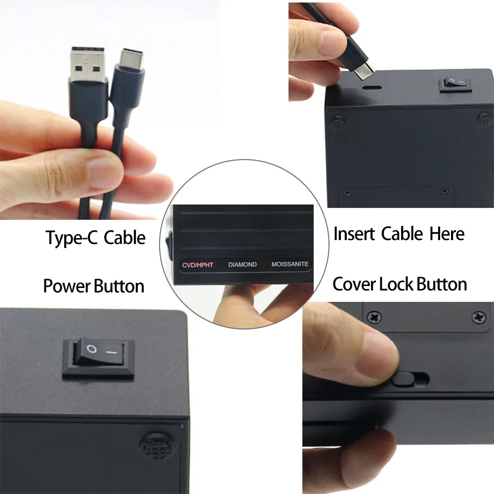 New Arrivals Professional Diamond CVD/HPHT Moissanite Testers Test Machine Fable Multi Function Diamond Testing Jeweler Tool