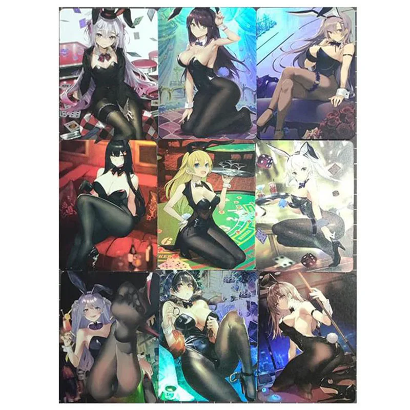 Anime Characters DIY Collectible Cards Bunny Girl Chisato Takina Rui Laser Flash Card Boy Game Toys Christmas Birthday Present