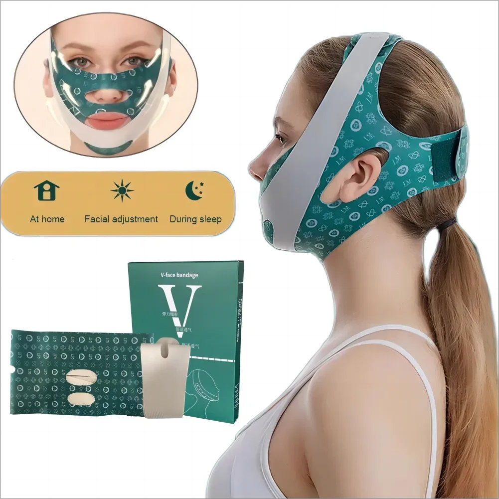 

Adjustable V Face Bandage Lift Up Belt Reduce Double Chin Face Sculpting Sleeping Mask Facial Skin Care Tool Face Lifting Tapes