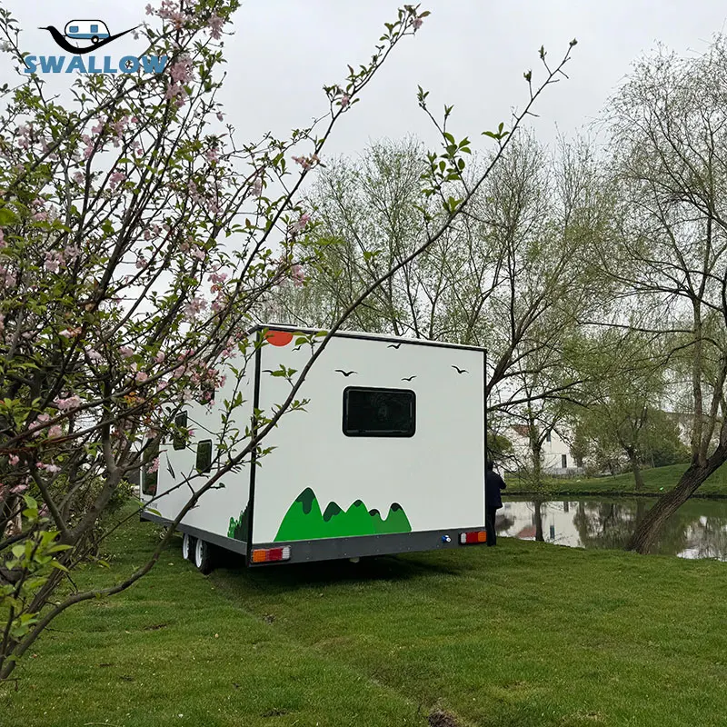 الشركات المصنعة الصينية سعر الجملة أفضل بيع عربة كشك التخييم / لوحة ساندويتش مقطورة متنقلة مخصصة