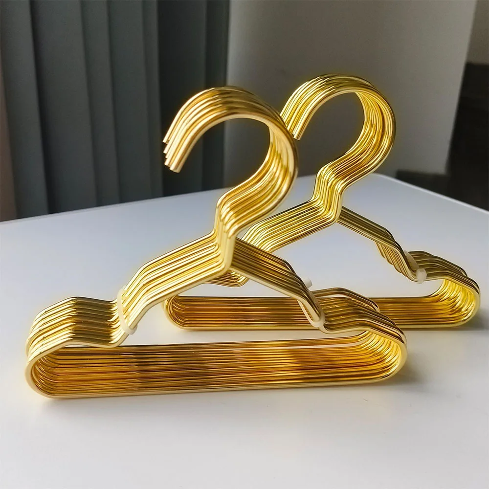 

10Pcs Pet Apparel Hangers Small Metal Clothes Hanger for Toddler Coat Teddy Dog Cat Puppet Doll Pet Store Clothes Mini Hanger