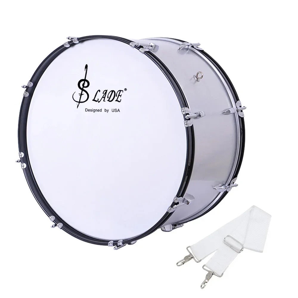 Snare Drum White Strap Adjustable Shoulder Strap Oxford Shoulder Belt Percussion Instrument Accessories Snare Drum Parts