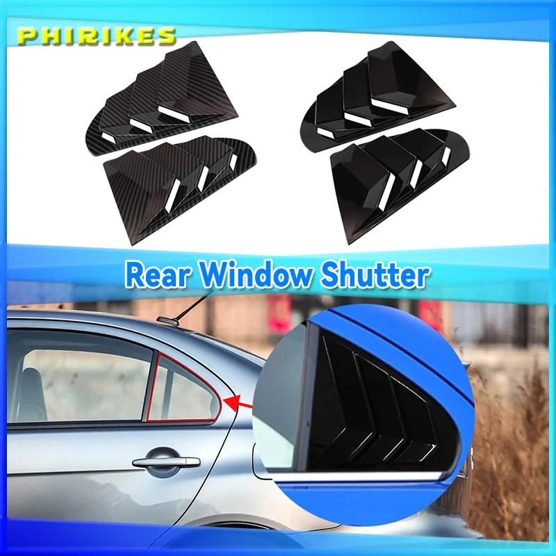 

Для Mitsubishi Lancer EX X EVO 2008-2018: Накладка на заднее боковое окно (жалюзи) из карбона с ABS-покрытием, аксессуары для авто