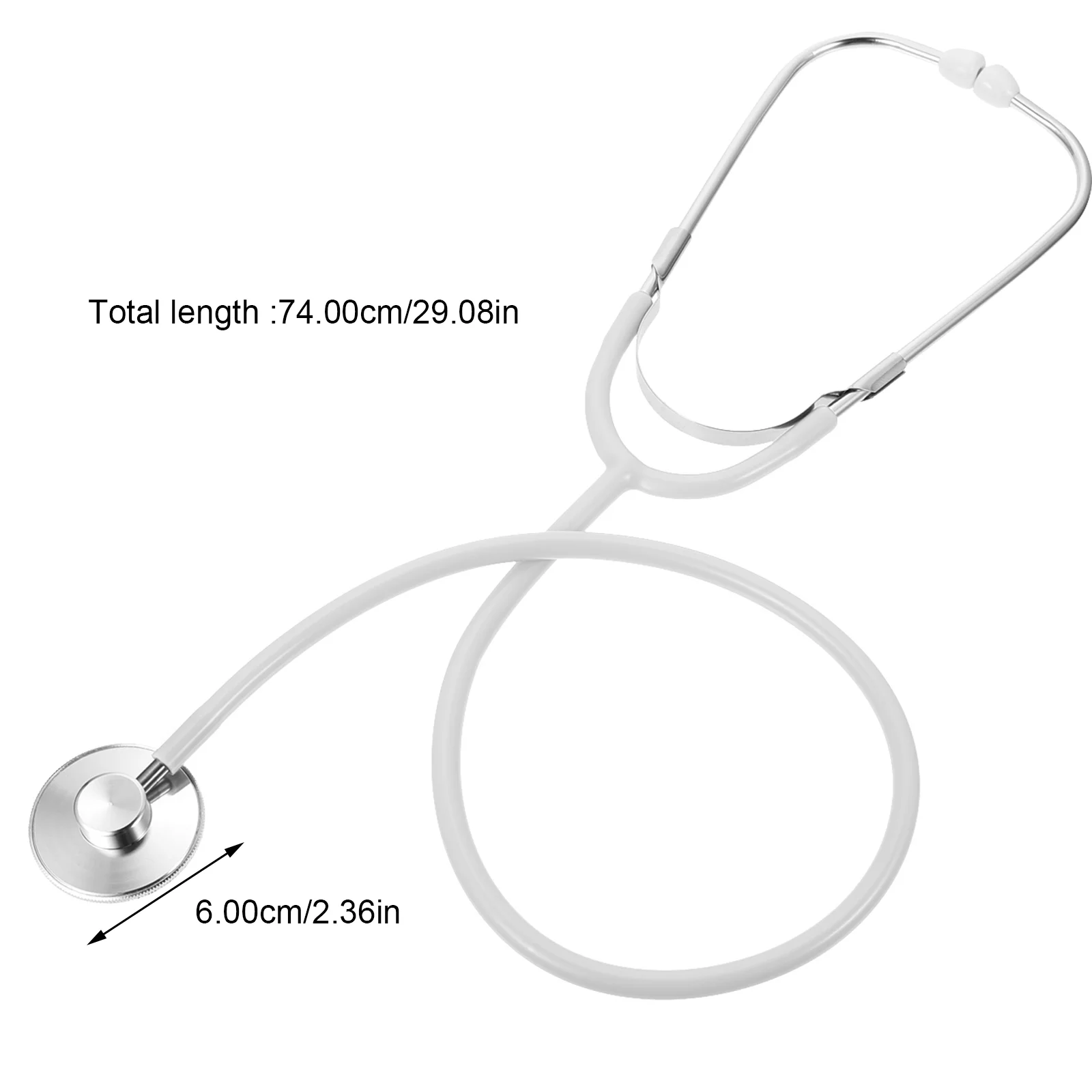 Working Nursing Stethoscope Game Props False Toy for Children White Metal Nurse