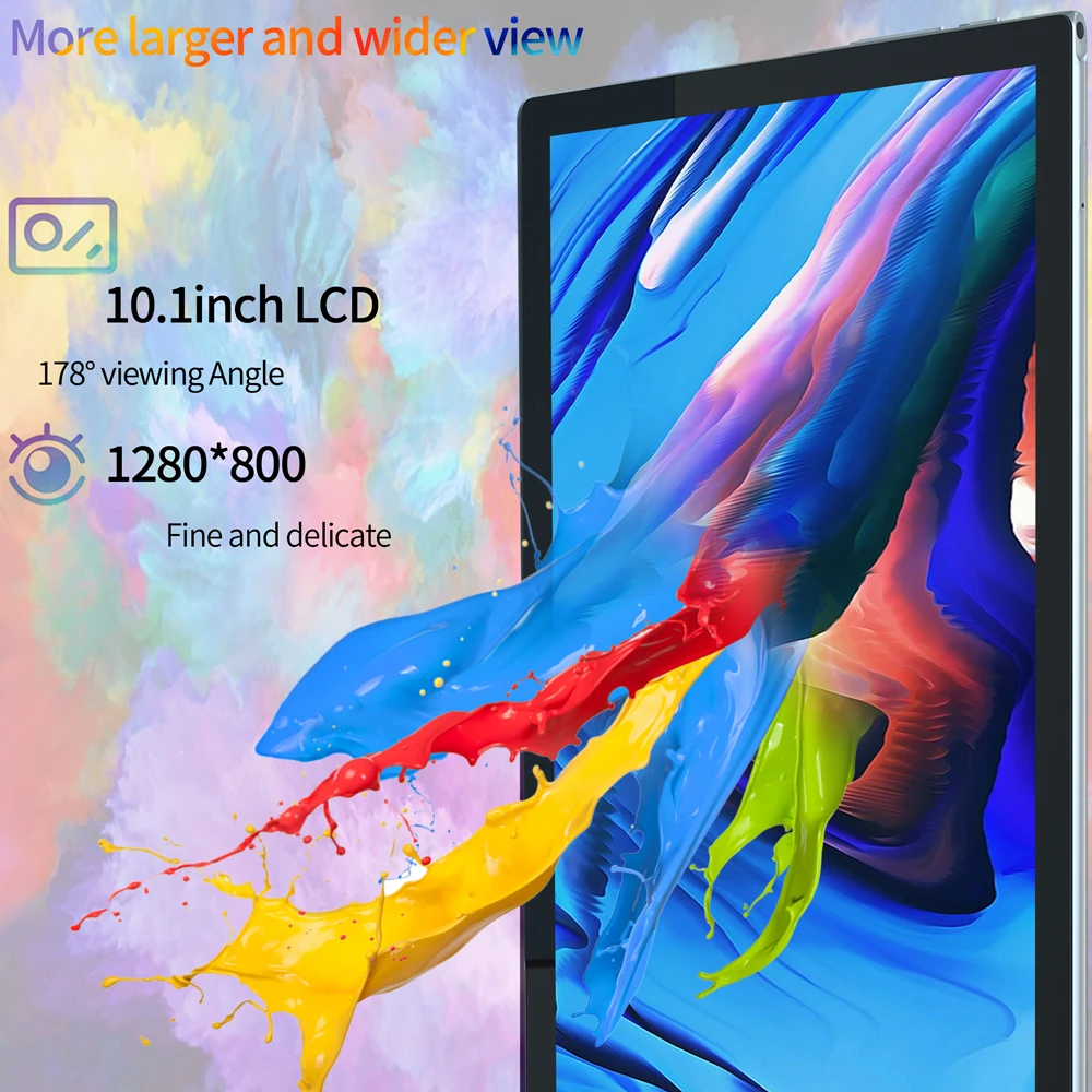 BDF Tablet 10,1 Zoll 4G Lte Sim Karte Octa Core 8GB RAM 256GB ROM Tablets 2,4G/5G Wifi Android 13 Sim Karte Tablet PC – Detail 6